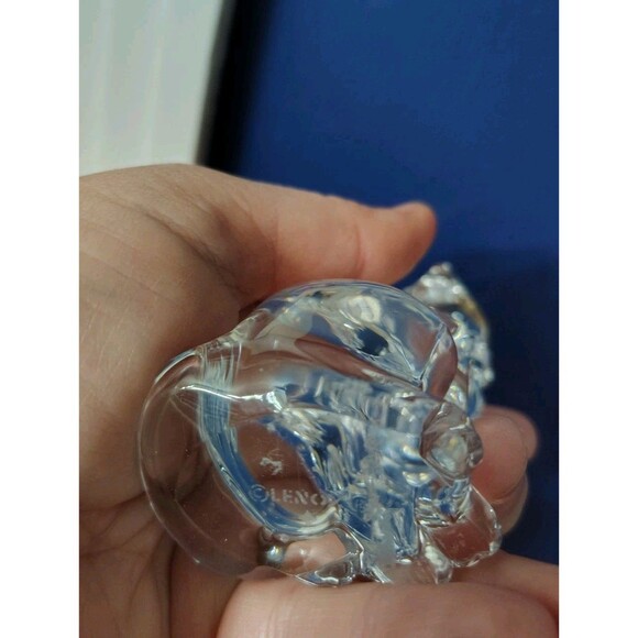 Vintage Lenox Clear Crystal Glass Cat Daydream Figurine Paperweight - Picture 5 of 6
